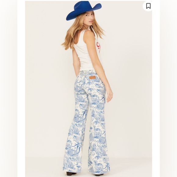 Wrangler Denim - WRANGLER Women's 622 Wanderer High Rise Flare Nautical Print Jeans 30W x 34L